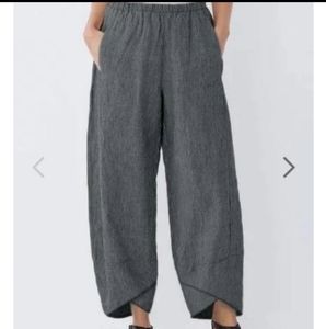 Misslook grey baggy corduroy elastic ankle pants